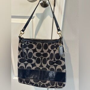 Y2K Coach 12549 Legacy Signature Denim Hobo shoulder purse.